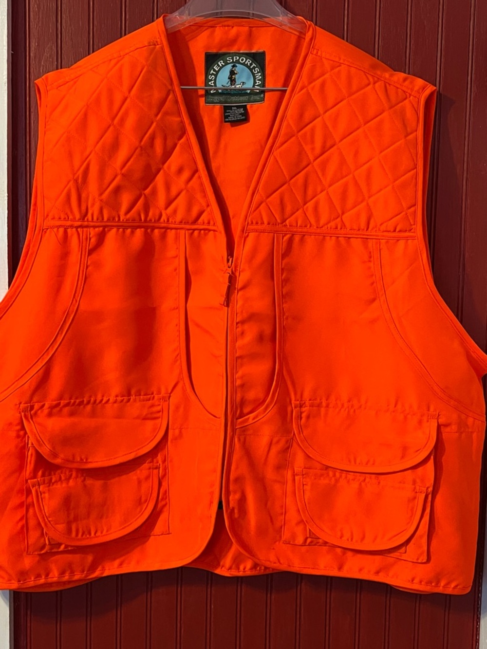 Master Sportsman Blaze Orange Quilted Bird Hunting Vest 3XL